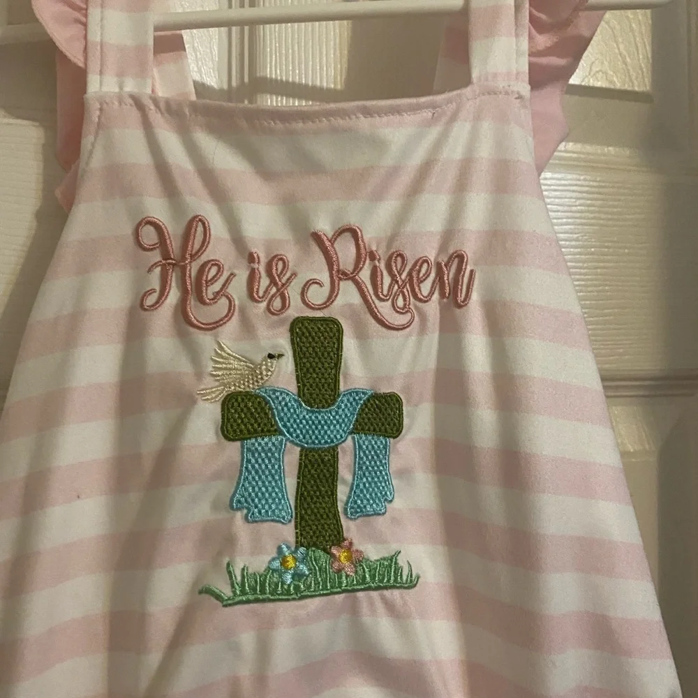 He is Risen Ruffle Butt Romper